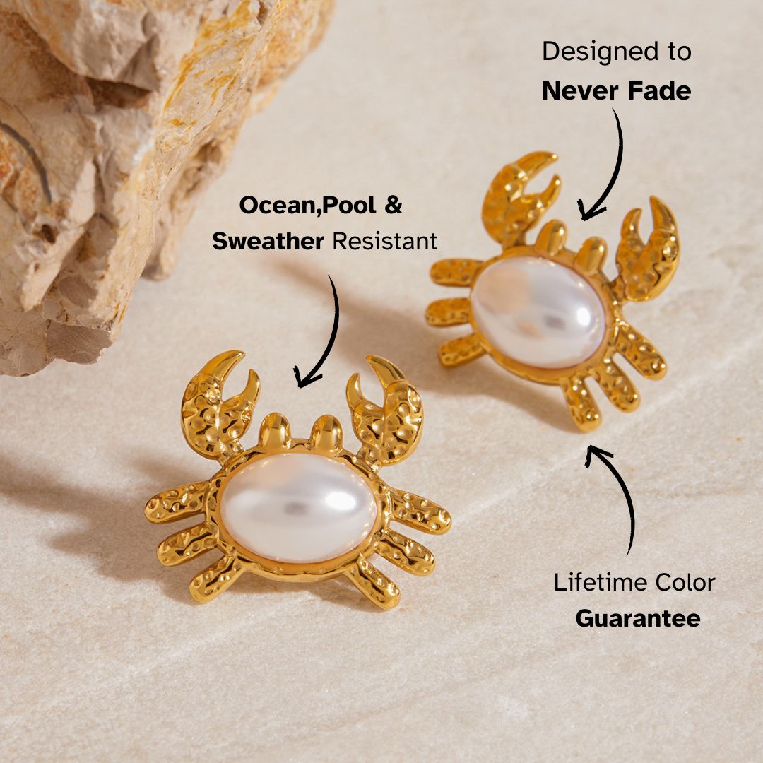 Elena Ocean Treasure Crab Earrings