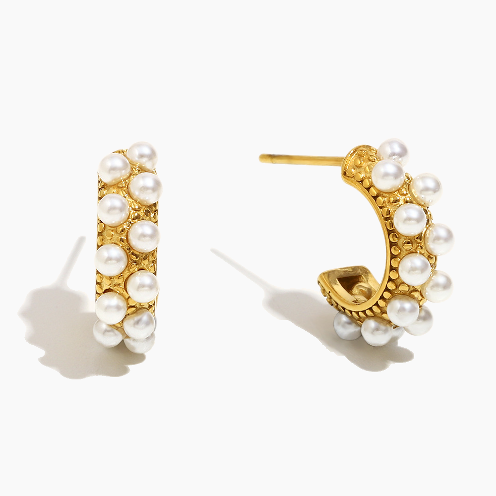 Elena Pearl Pop Mini Hoops