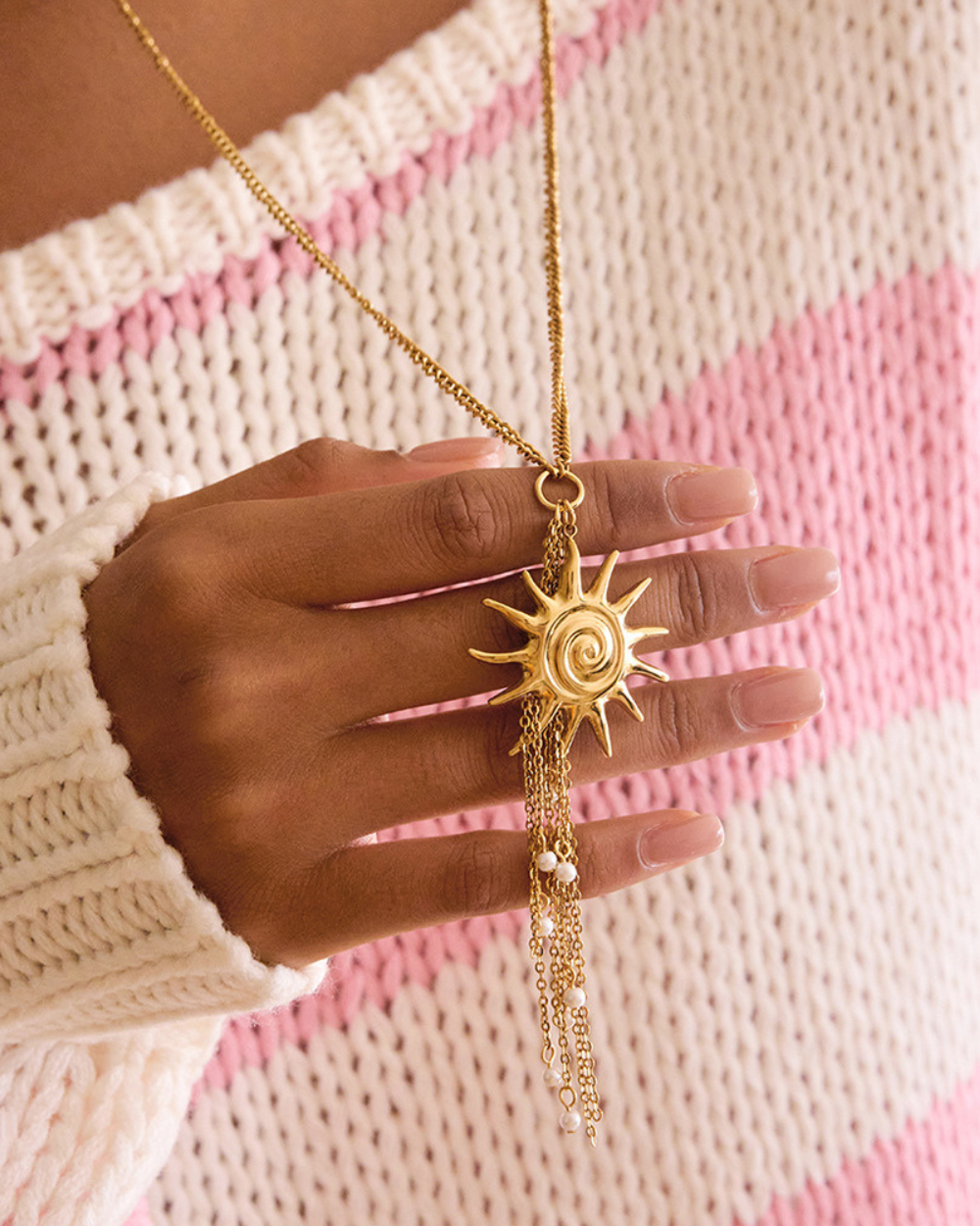 Elena Solar Radiance Tassel Necklace