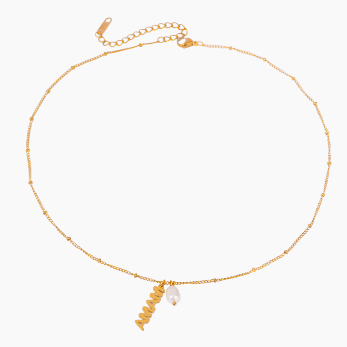 Elena Ripple Pearl Drop Necklace
