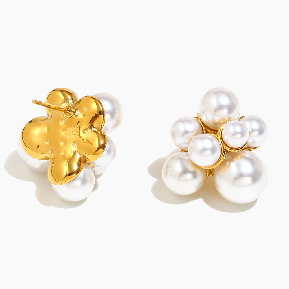 Elena Pearl Bubble Cluster Earrings
