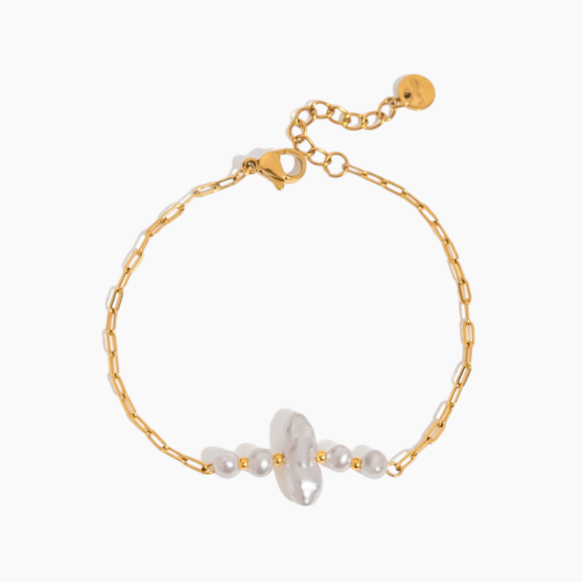 Elena Baroque Pearl Link Bracelet