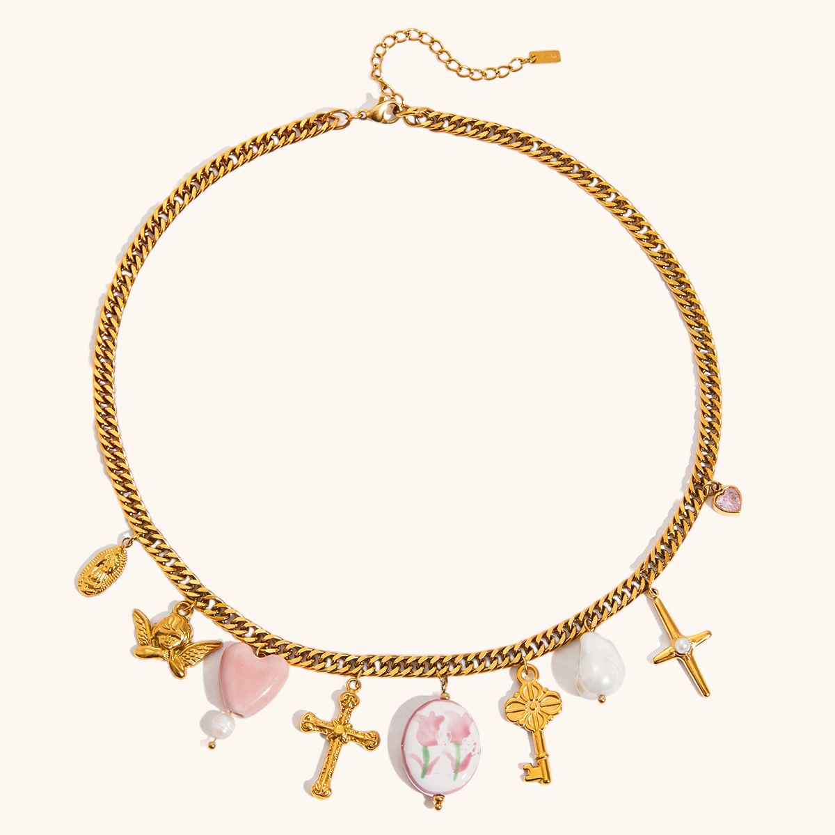 Elena Rosary Dream Charm Necklace