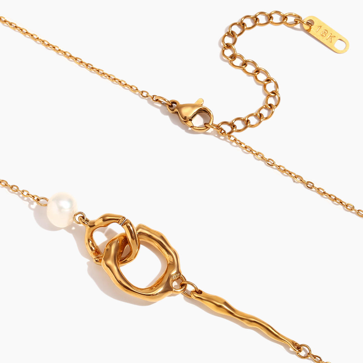 Elena Organic Pearl Link Necklace