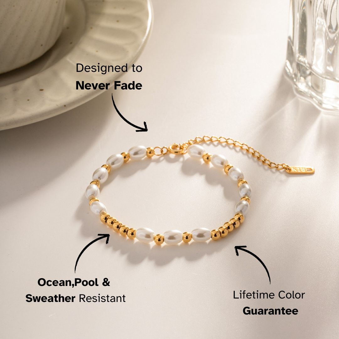 Elena Golden Pearl Harmony Bracelet