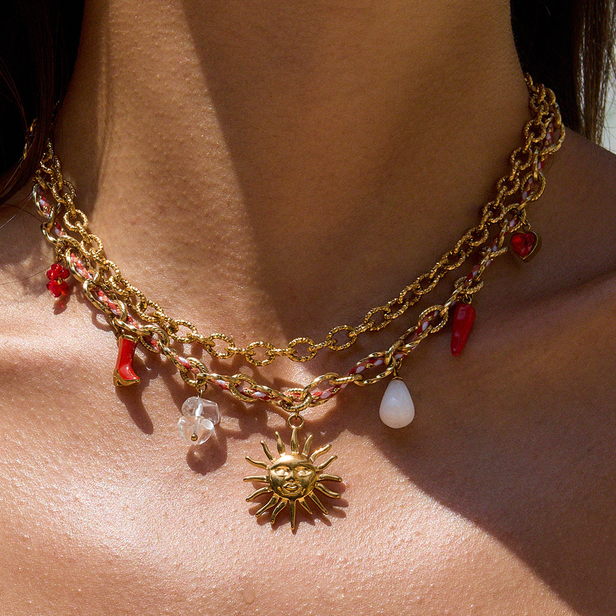Elena Solar Charm Fiesta Necklace