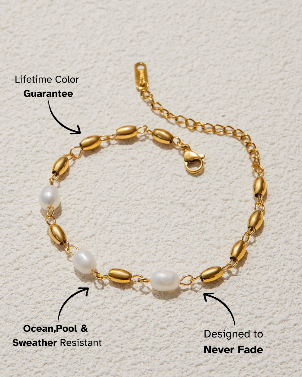 Elena Golden Pearl Drift Bracelet