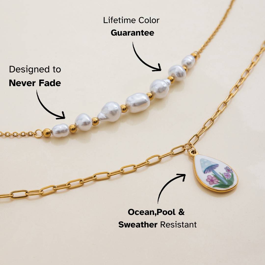Elena Rainy Bloom Double Necklace