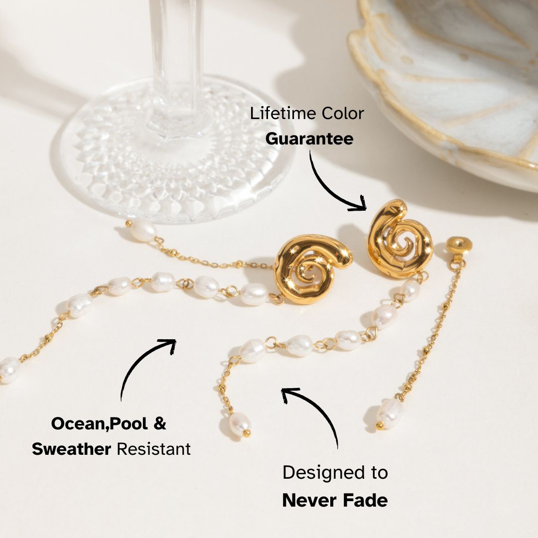 Elena Twist Bloom Pearl Drop Earrings