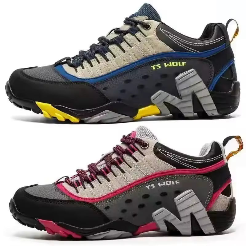 Zapatos de Trekking para hombre y mujer, botas de montaña impermeables, de cuero genuino, para exteriores, Unisex, Primavera, 2025