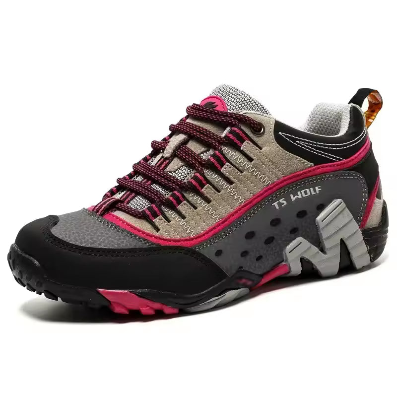 Zapatos de Trekking para hombre y mujer, botas de montaña impermeables, de cuero genuino, para exteriores, Unisex, Primavera, 2025