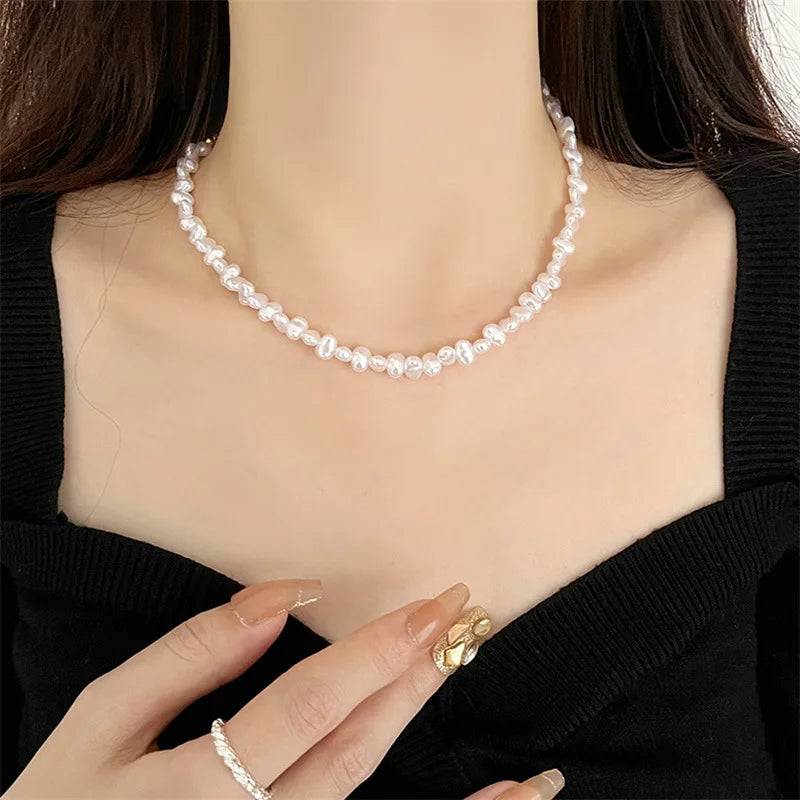 Elena Baroque Pearl Choker Necklace