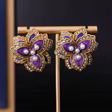 Elena Pearl Flower Zirconia Earrings