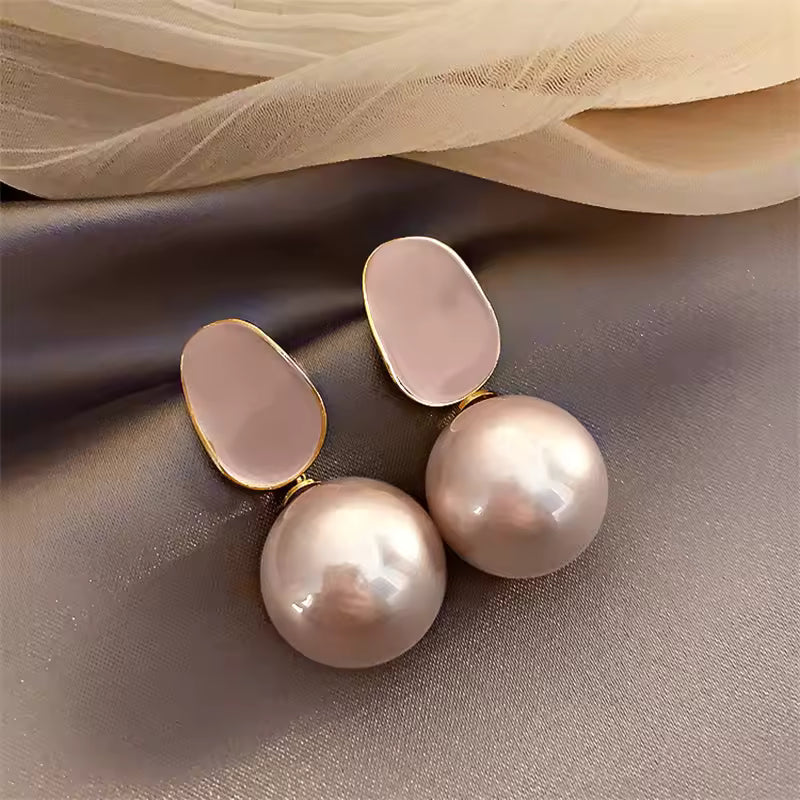 Elena Acrylic Pearl Dangle Earrings
