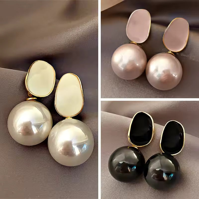 Elena Acrylic Pearl Dangle Earrings