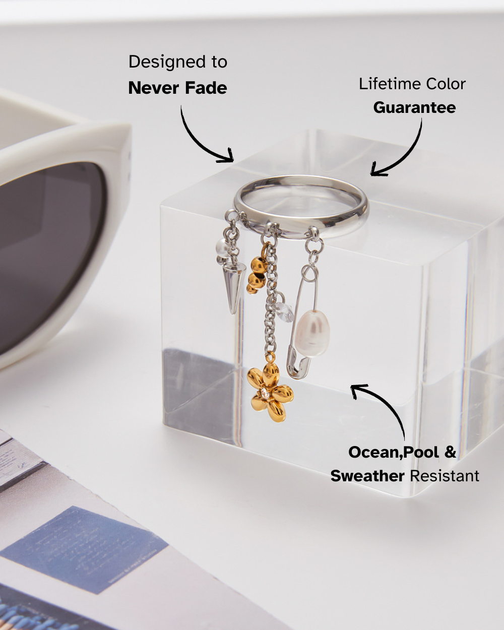 Elena Maxi Charm Punk Ring