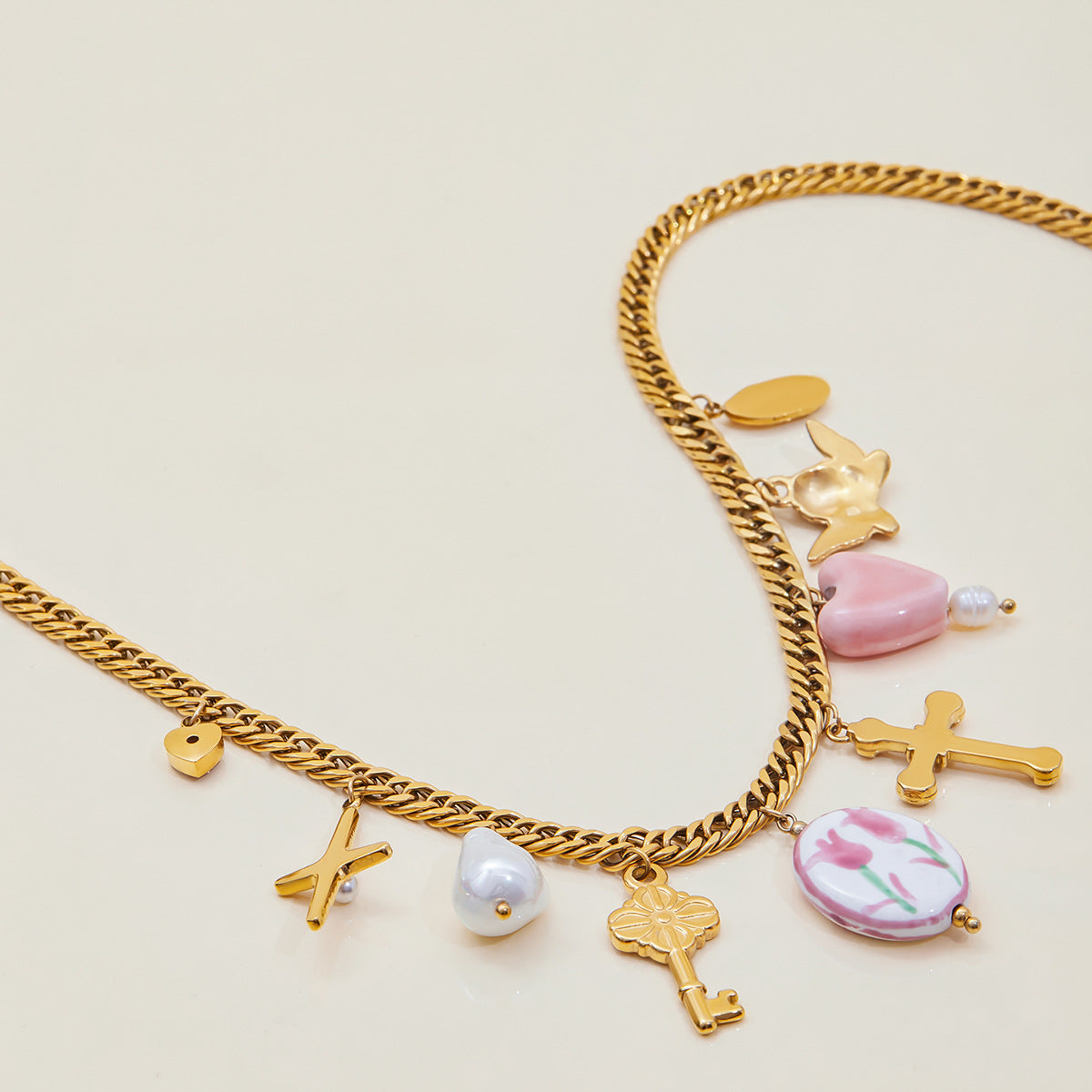 Elena Rosary Dream Charm Necklace