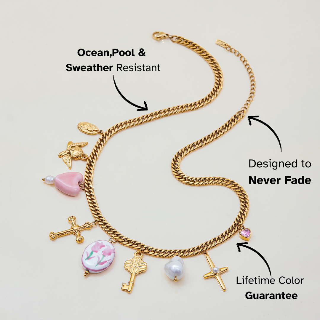 Elena Rosary Dream Charm Necklace