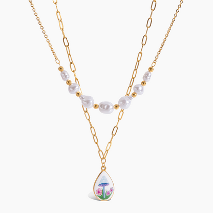 Elena Rainy Bloom Double Necklace