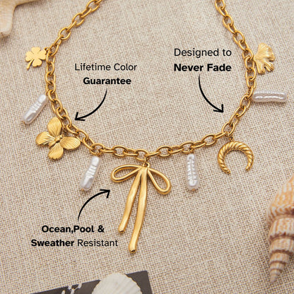 Elena Butterfly Dreams Celestial Ribbon Charm Necklace