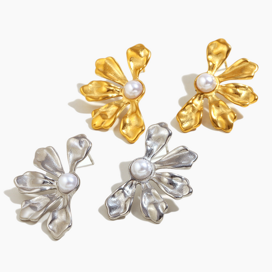 Elena Flora Pearl Bloom Earrings