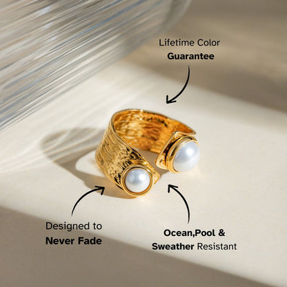 Elena Aurelia Twin Pearl Ring