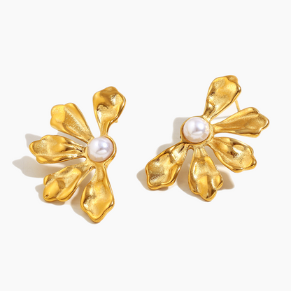 Elena Flora Pearl Bloom Earrings