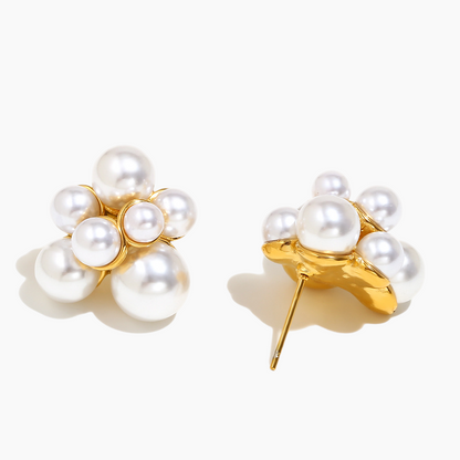 Elena Pearl Bubble Cluster Earrings
