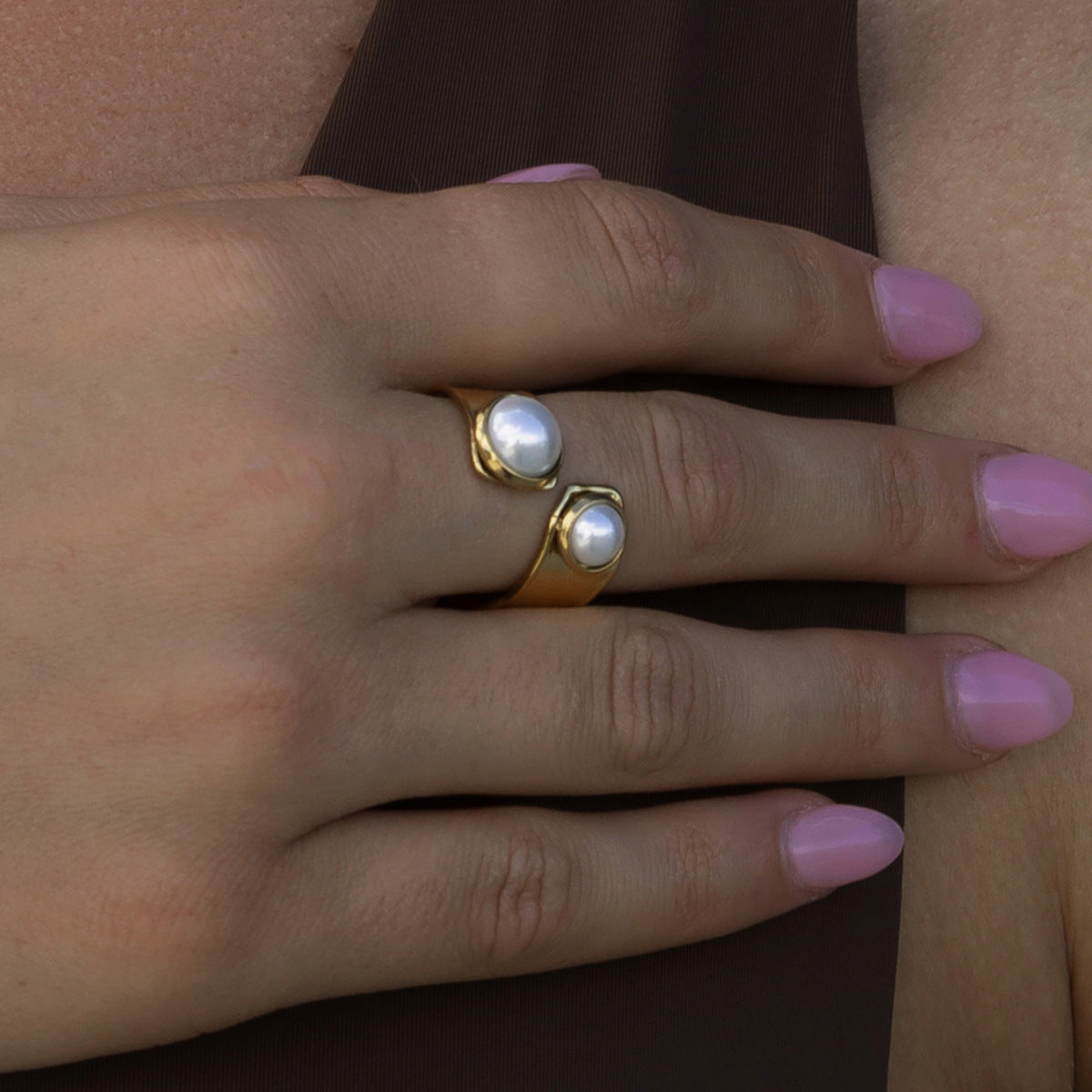 Elena Aurelia Twin Pearl Ring