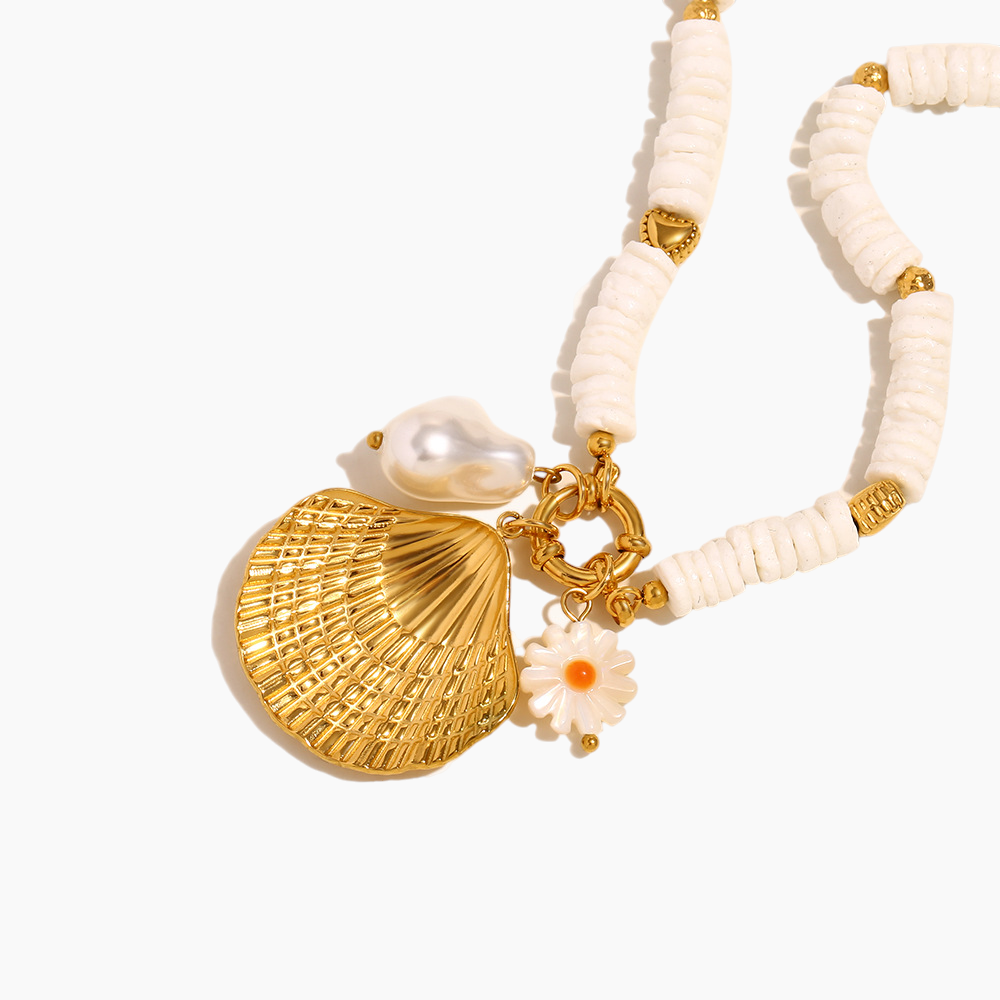 Elena Golden Tide Shell Necklace