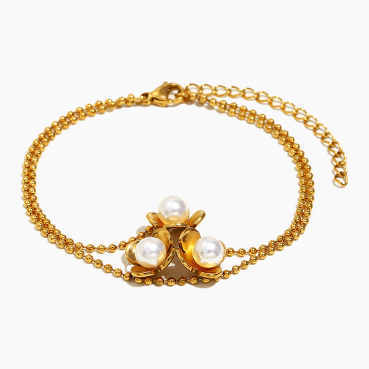 Elena Petal Pearl Bloom Bracelet