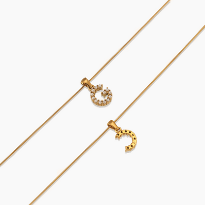 Elena Pearl Initial Pendant Necklace