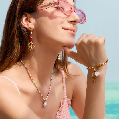 Elena Red Coral Reef Earrings