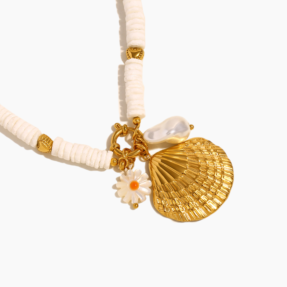 Elena Golden Tide Shell Necklace
