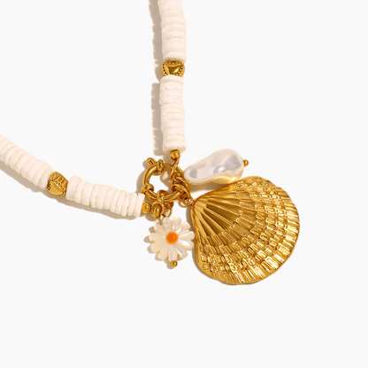 Elena Golden Tide Shell Necklace