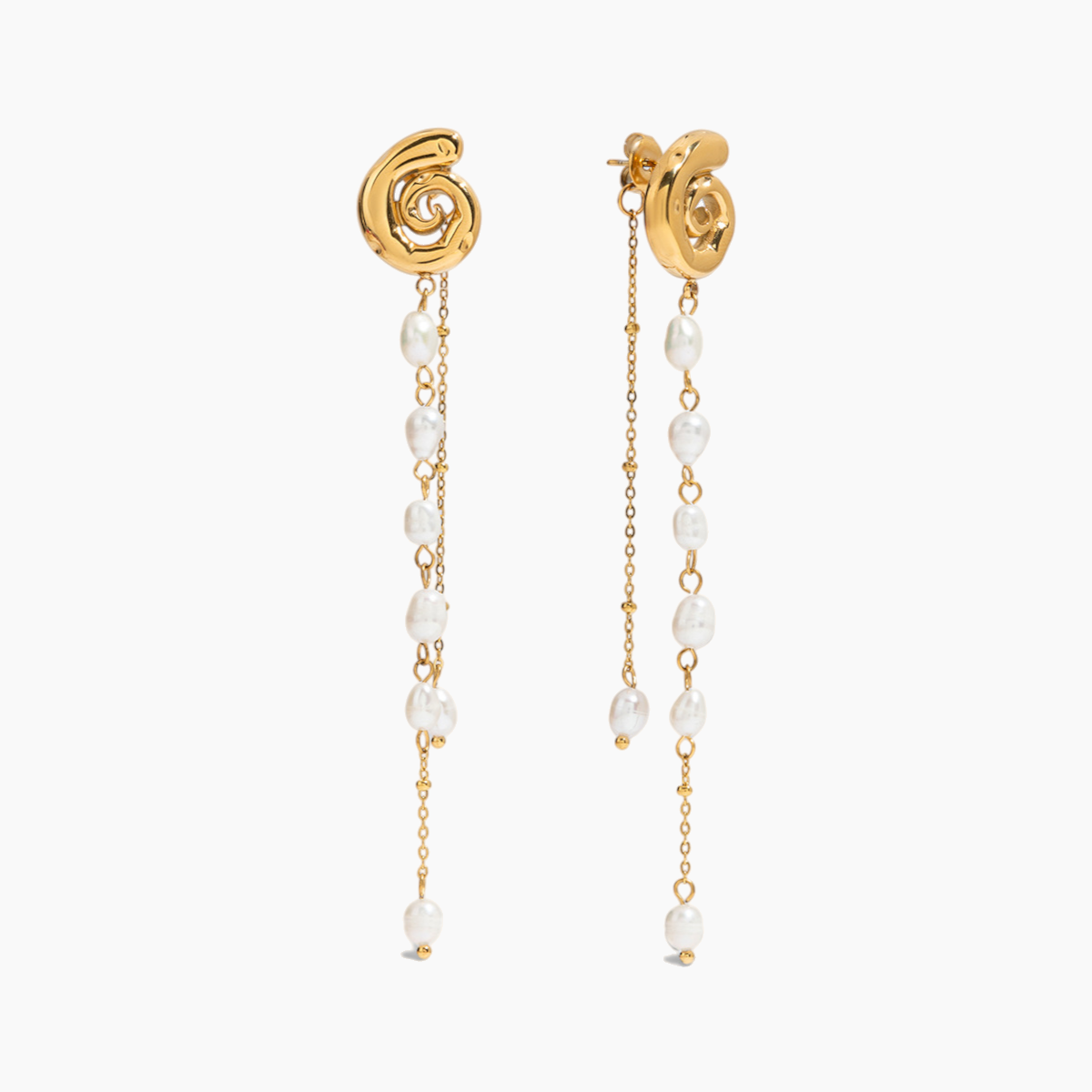 Elena Twist Bloom Pearl Drop Earrings