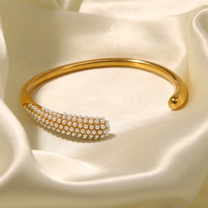 Elena Lustre Pearl Crest Cuff