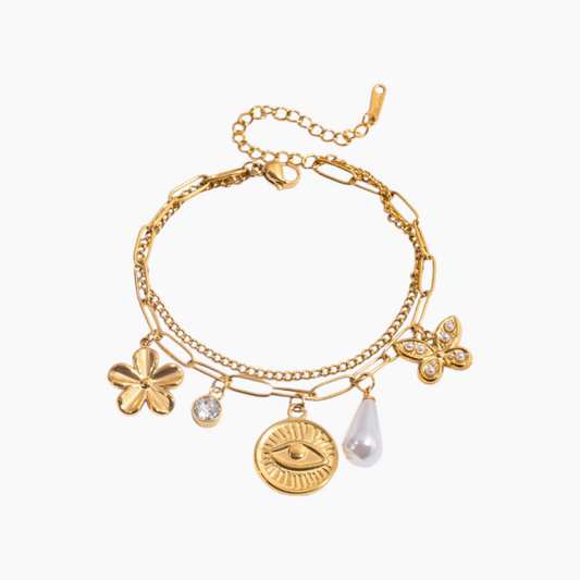 Elena Charm Layered Bracelet