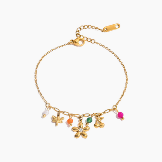 Elena Bloomy Garden Charm Bracelet