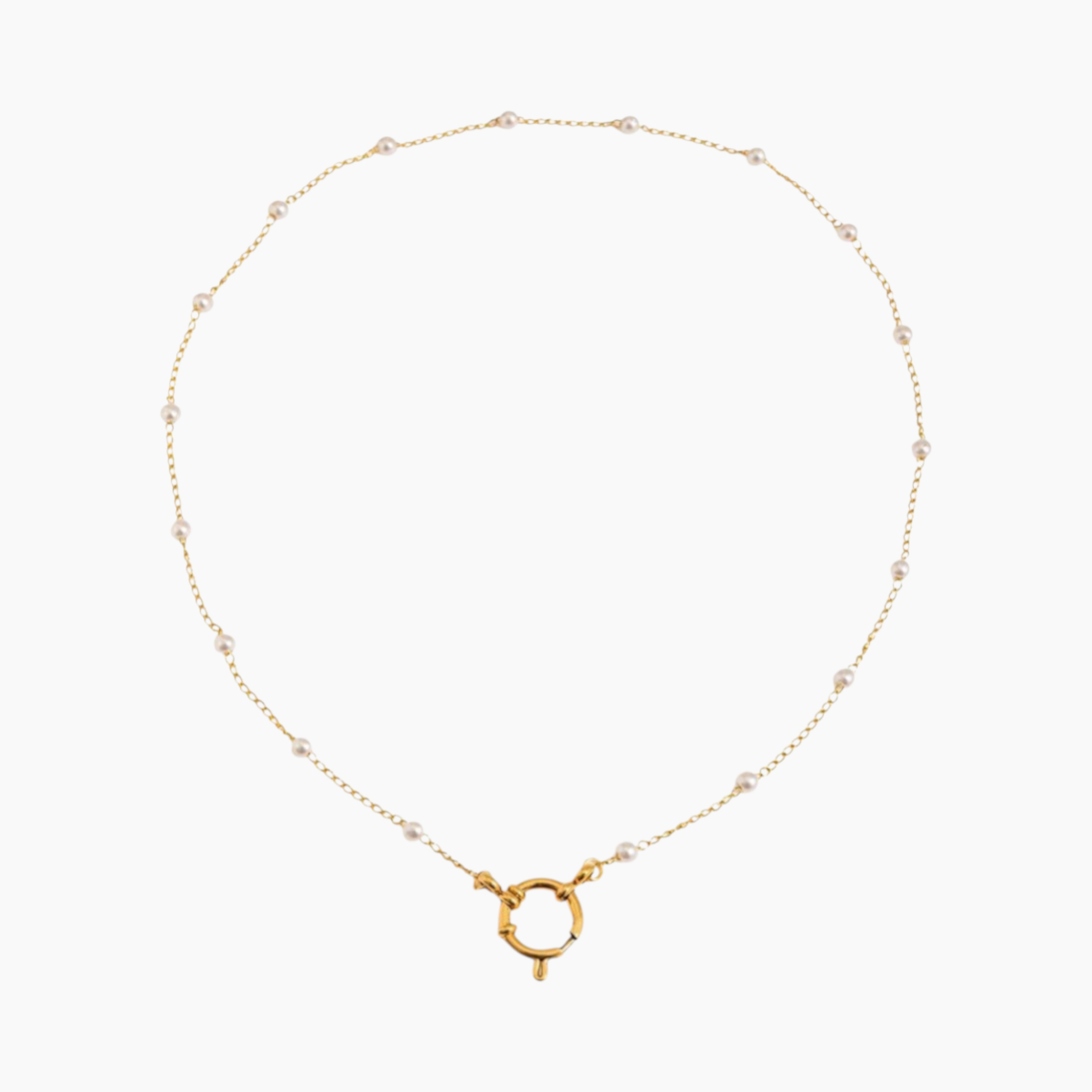 Elena Pearl Accent Loop Necklace