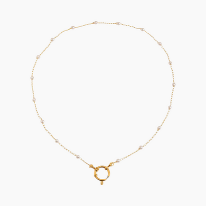 Elena Pearl Accent Loop Necklace