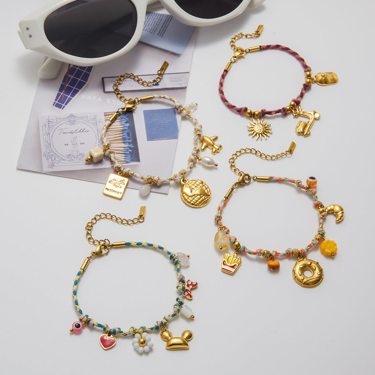Elena Wanderlust Passport Charm Bracelet