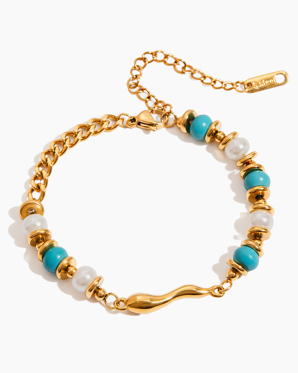 Elena Azure Ripple Pearl Bracelet