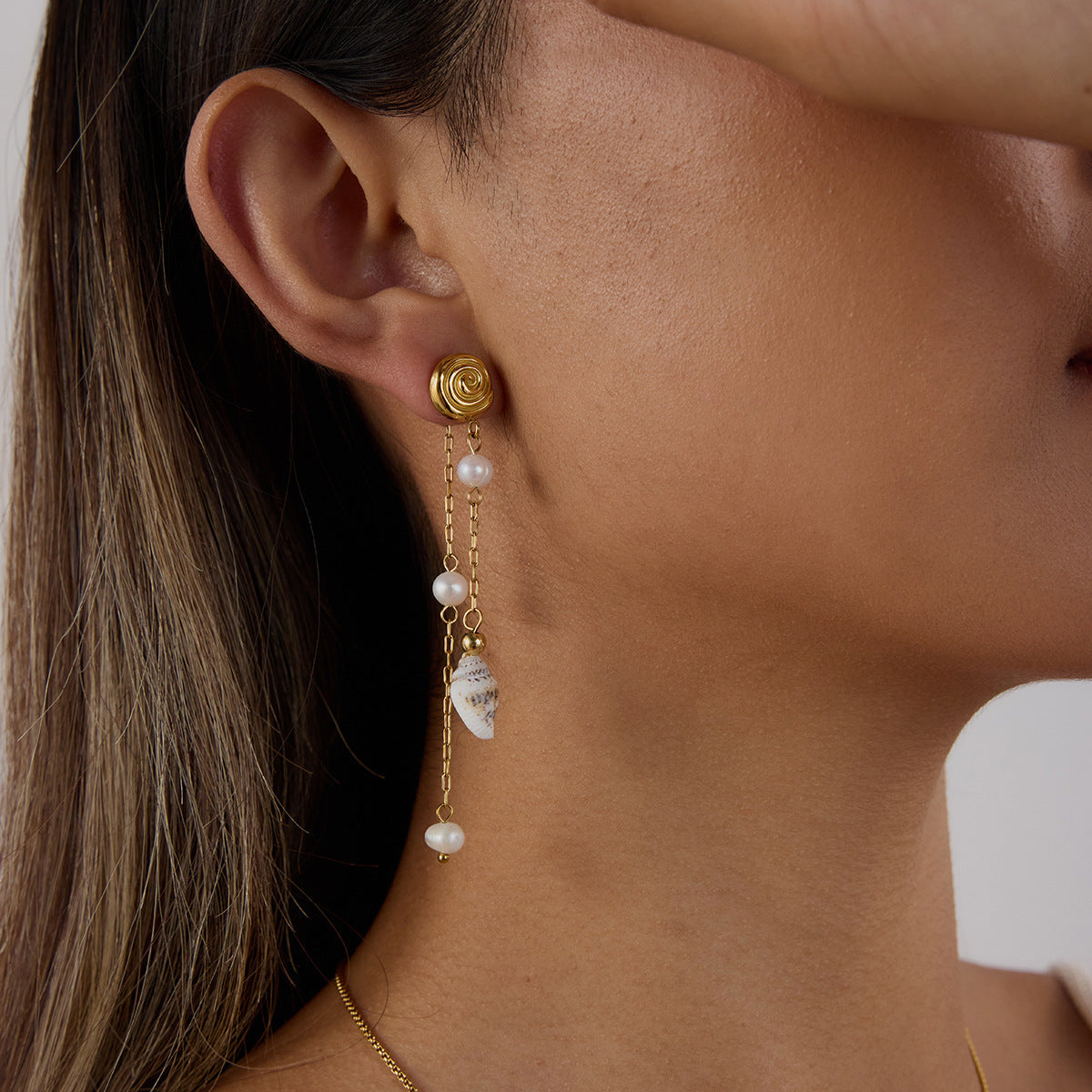 Elena Ocean Whisper Shell Drop Earrings