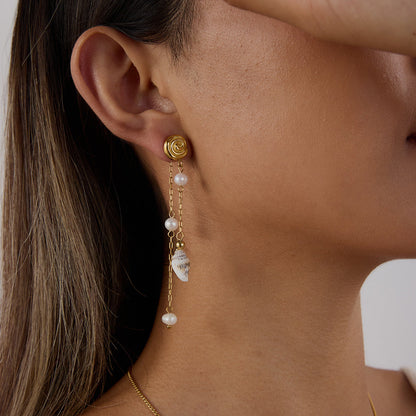 Elena Ocean Whisper Shell Drop Earrings