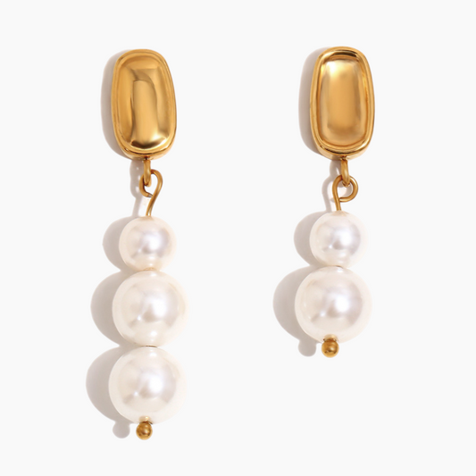 Elena Celeste Pearl Drop Earrings