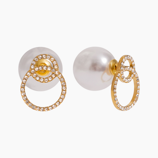 Elena Celeste Pearl Orbit Earrings