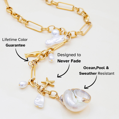 Elena Ocean Drip Statement Necklace