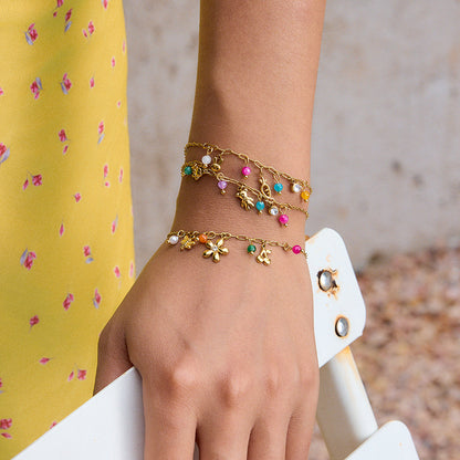 Elena Bloomy Garden Charm Bracelet