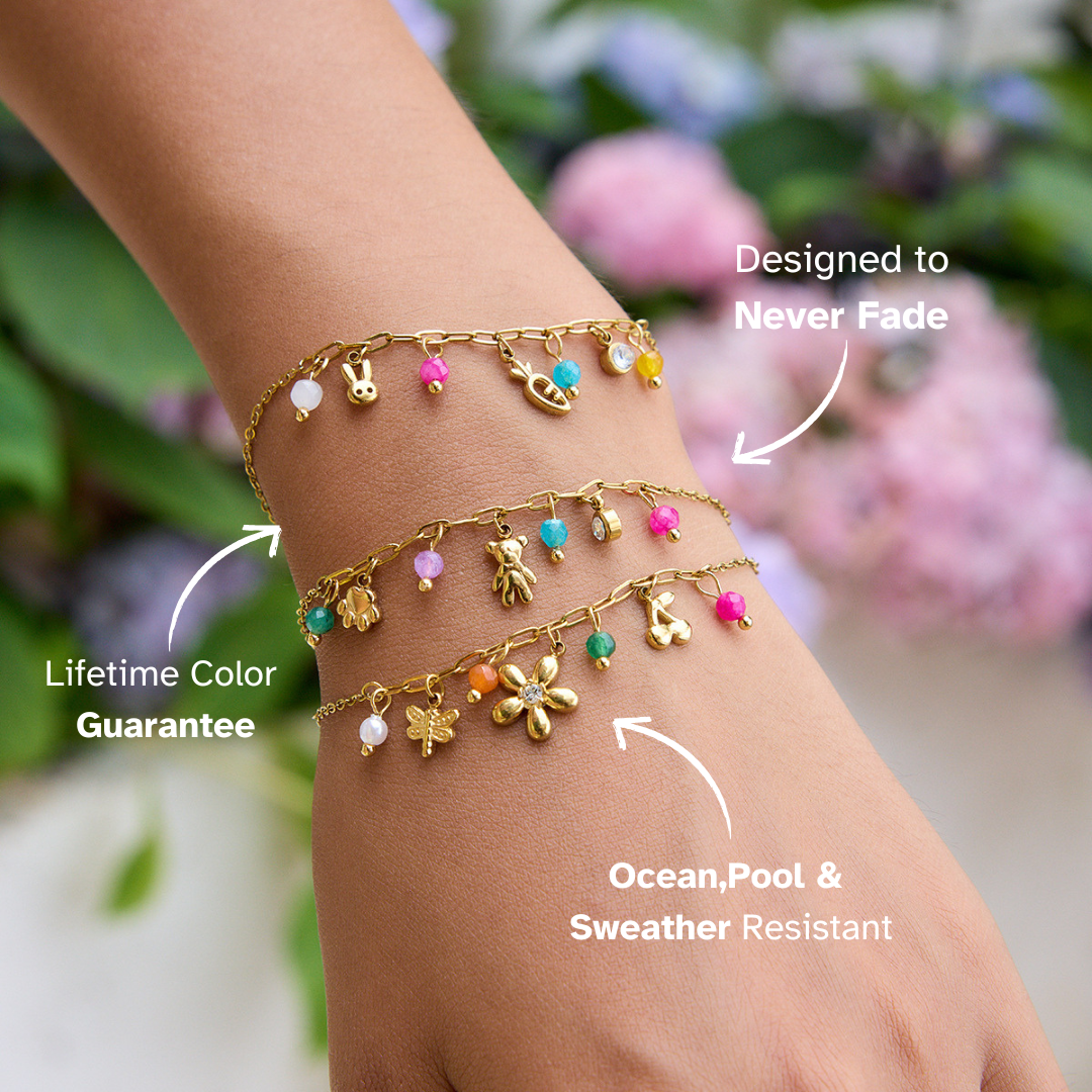 Elena Bloomy Garden Charm Bracelet